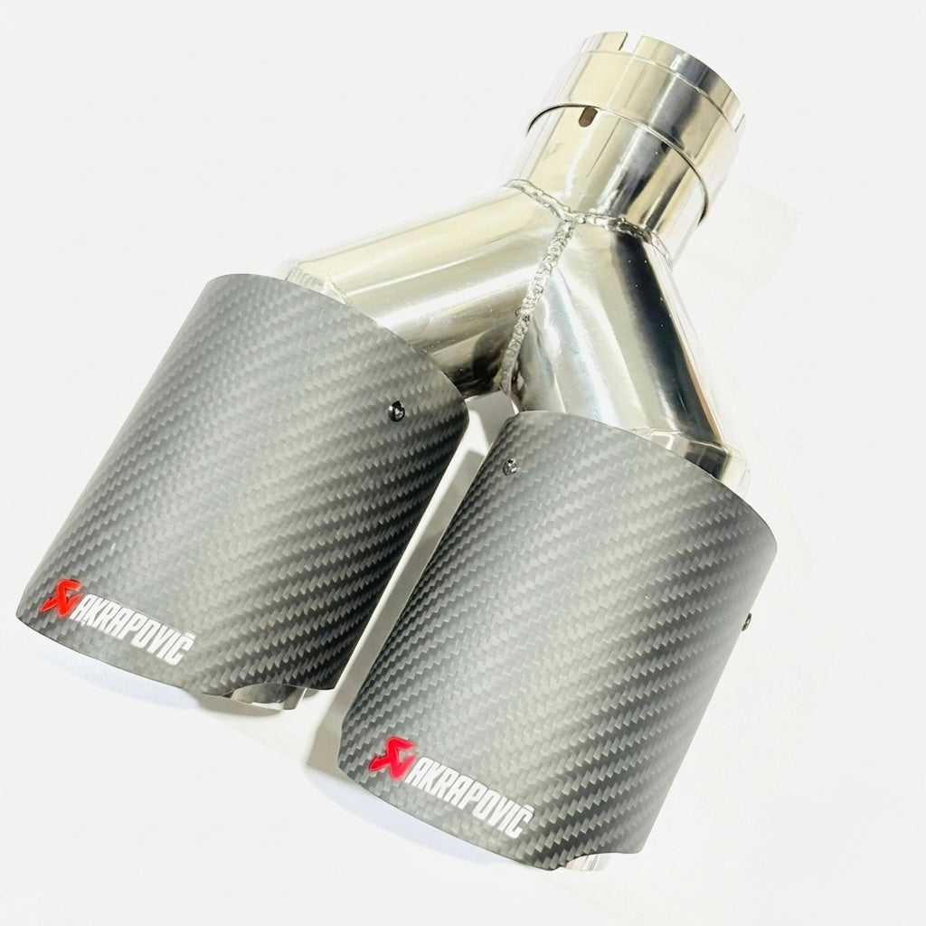 Akrapovic Dual Exhaust Tip Matte Carbon Finish | Universal Fit (Sold Individually)