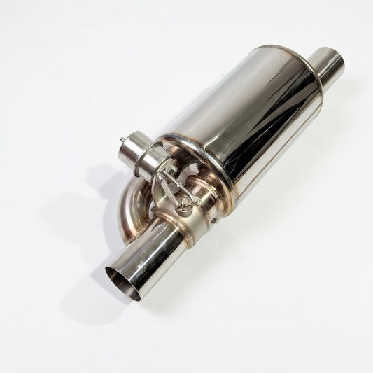 Valvetronic Compact Cylindrical Exhaust – Remote-Controlled Performance Muffler