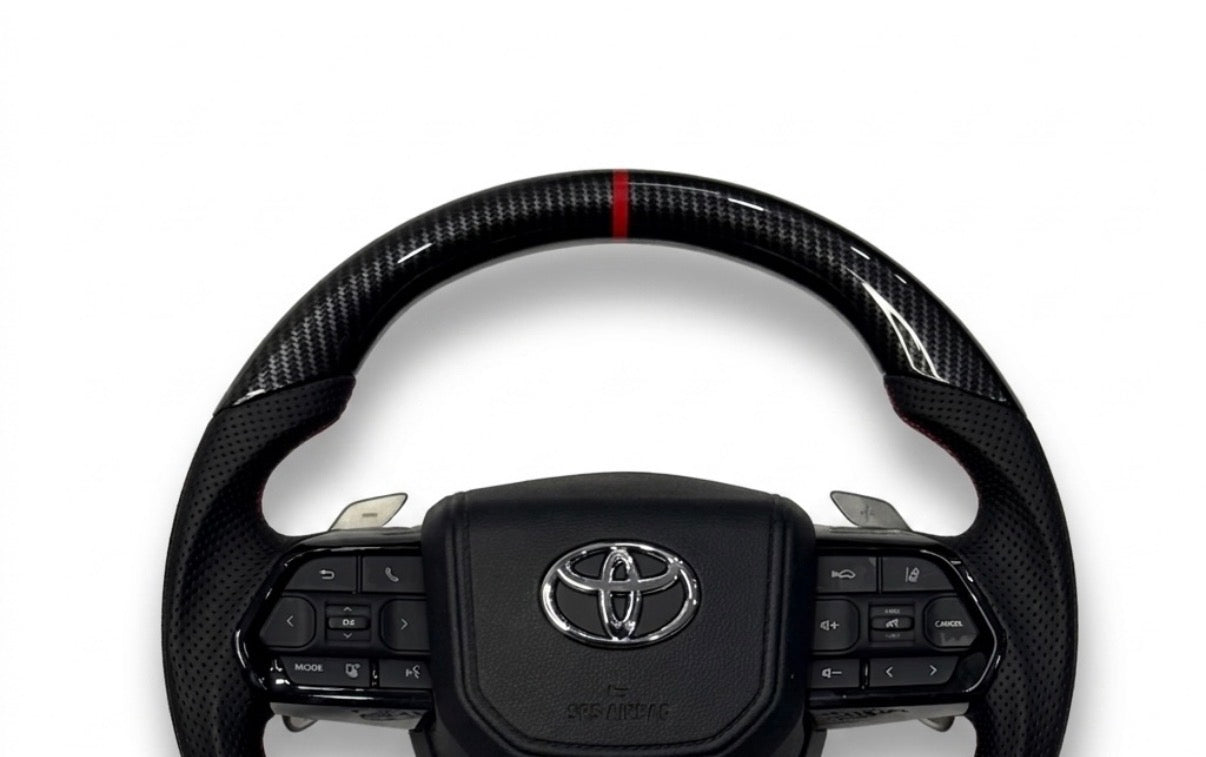 Toyota Fortuner, Innova Crysta, Hilux & Innova Hycross Carbon Fiber Steering Wheel – Premium Aftermarket Sport Upgrade