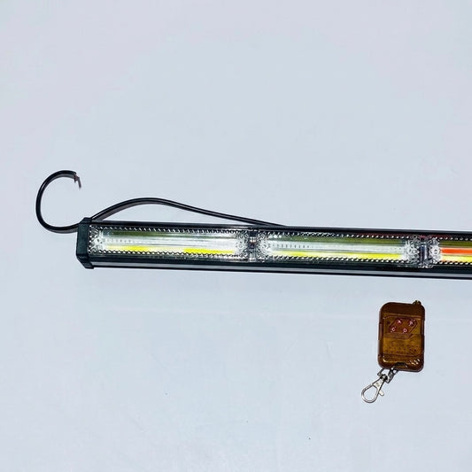 Remote-Controlled 3-in-1 24-Inch COB LED Light Bar – Brake, Indicator & Flasher