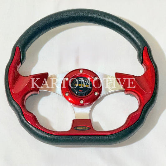 MOMO 12-Inch Round Racing Steering Wheel – Universal Sport Grip