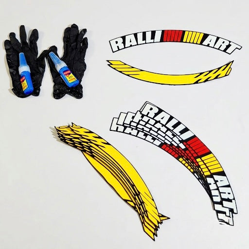 Car tyre stickers set of 8 for 4 tyres
