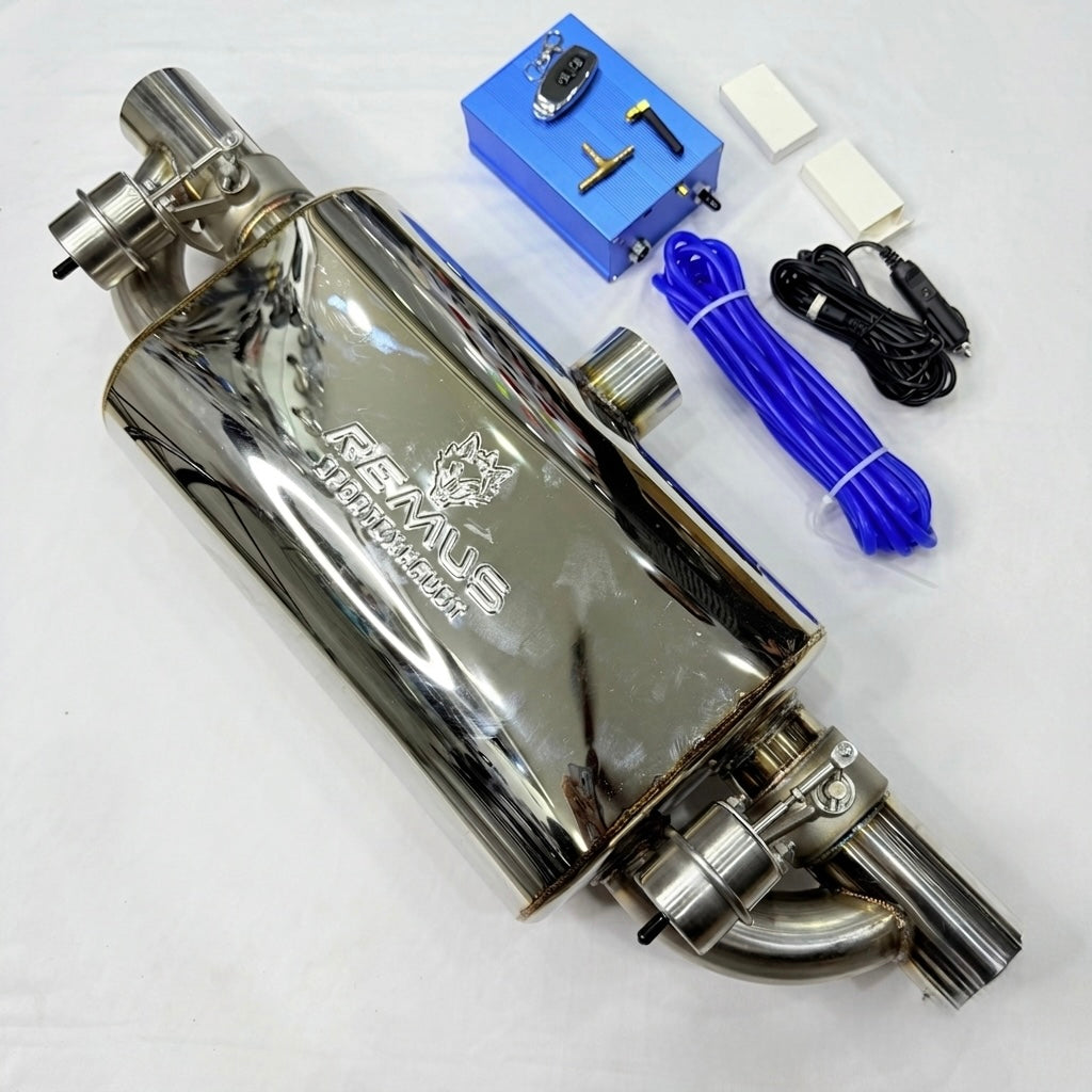 remus valvetronic exhaust dual stainless steel tips
polished dual tip performance exhaust
remote control remus style exhaust
stainless steel valvetronic muffler
universal dual tip exhaust system