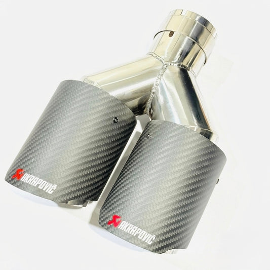Akrapovic Dual Exhaust Tip Matte Carbon Finish | Universal Fit (Sold Individually)
