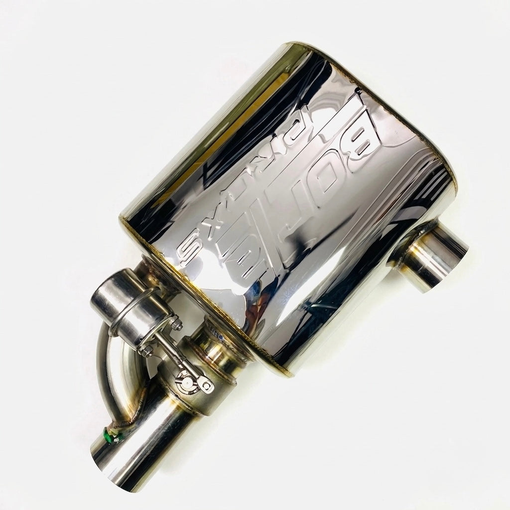 Borla Valvetronic Single Tip Exhaust with Side Inlet – Remote-Controlled Performance Muffler