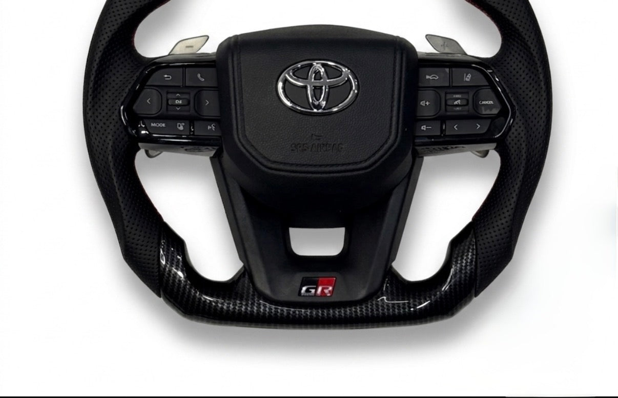 Toyota Fortuner, Innova Crysta, Hilux & Innova Hycross Carbon Fiber Steering Wheel – Premium Aftermarket Sport Upgrade