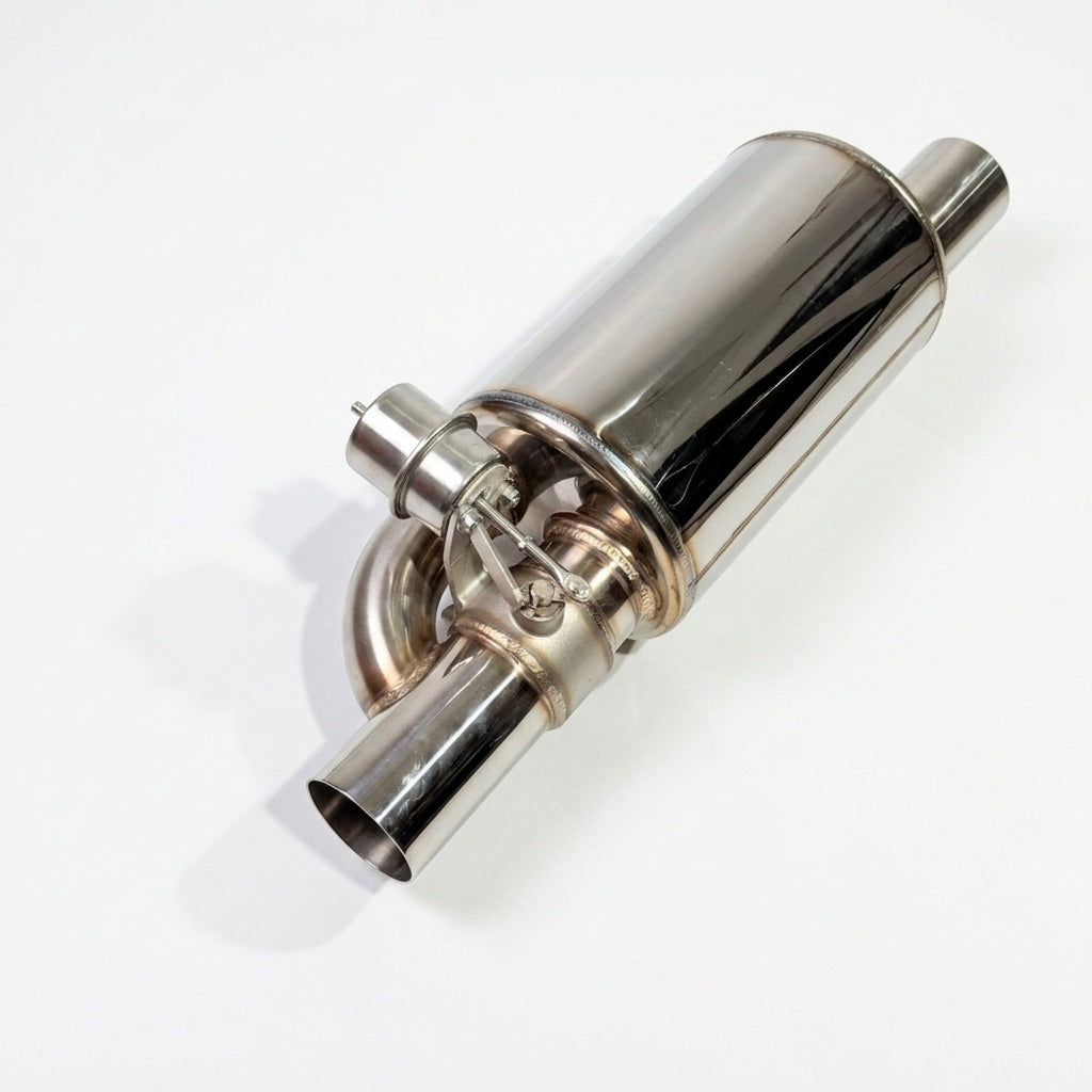 Valvetronic Compact Cylindrical Exhaust – Remote-Controlled Performance Muffler