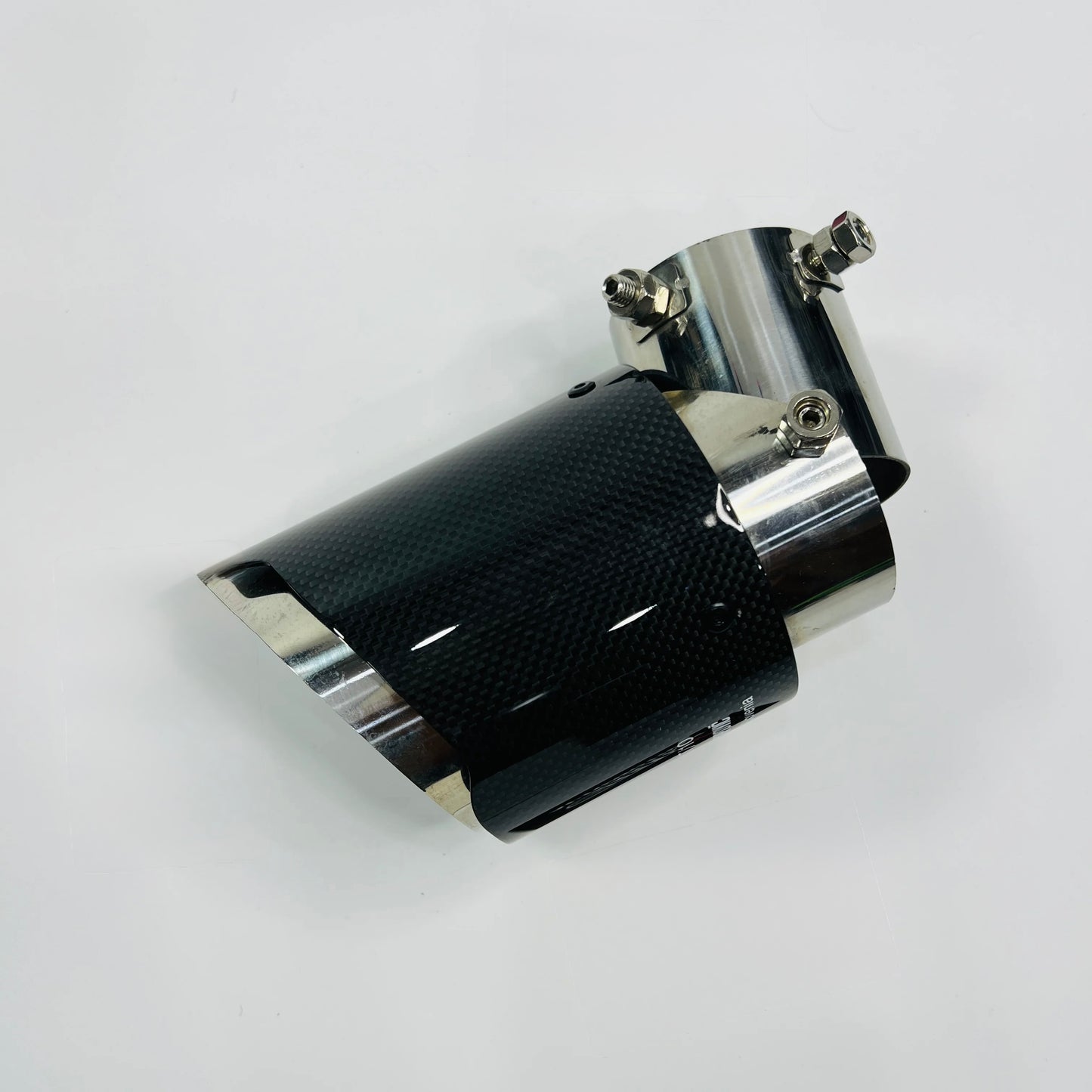 Akrapovič-Inspired Angle-Adjustable Gloss Carbon Big Single Exhaust Tip – Universal Performance Exhaust Tip