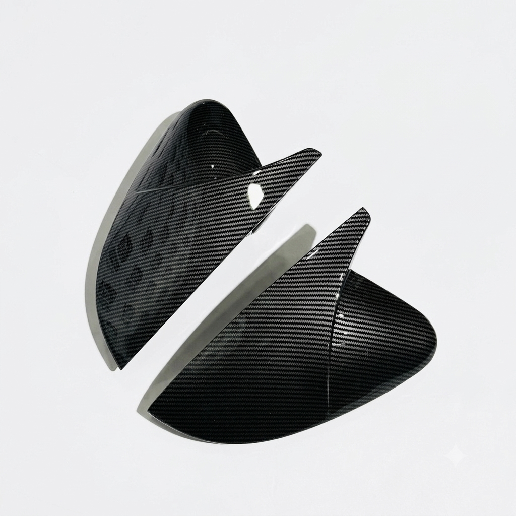 Batman-Style Mirror Covers for VW Virtus, Taigun, Skoda Slavia & Kushaq – Premium ABS with LED Indicator