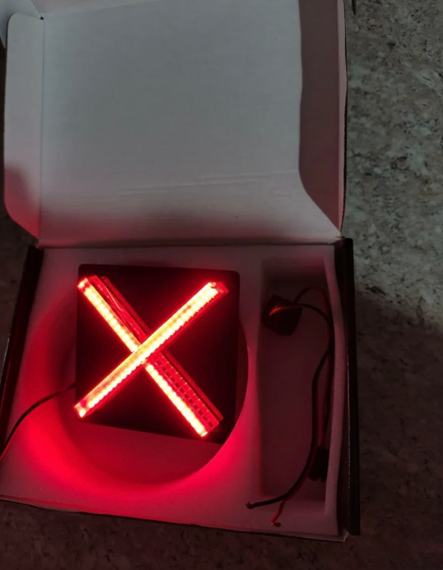 x pattern led brake light for cars

