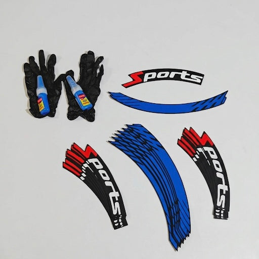 Universal sporty tyre sidewall lettering kit
