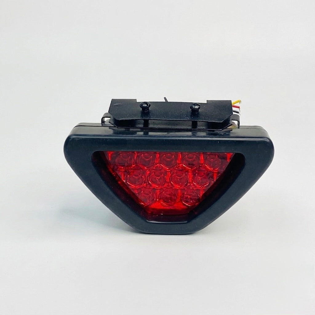 universal f1 style triangular led brake light
triangular led rear warning lamp for cars
motorsport inspired universal rear brake light
aftermarket f1 style led tail lamp
universal triangular led rear warning light