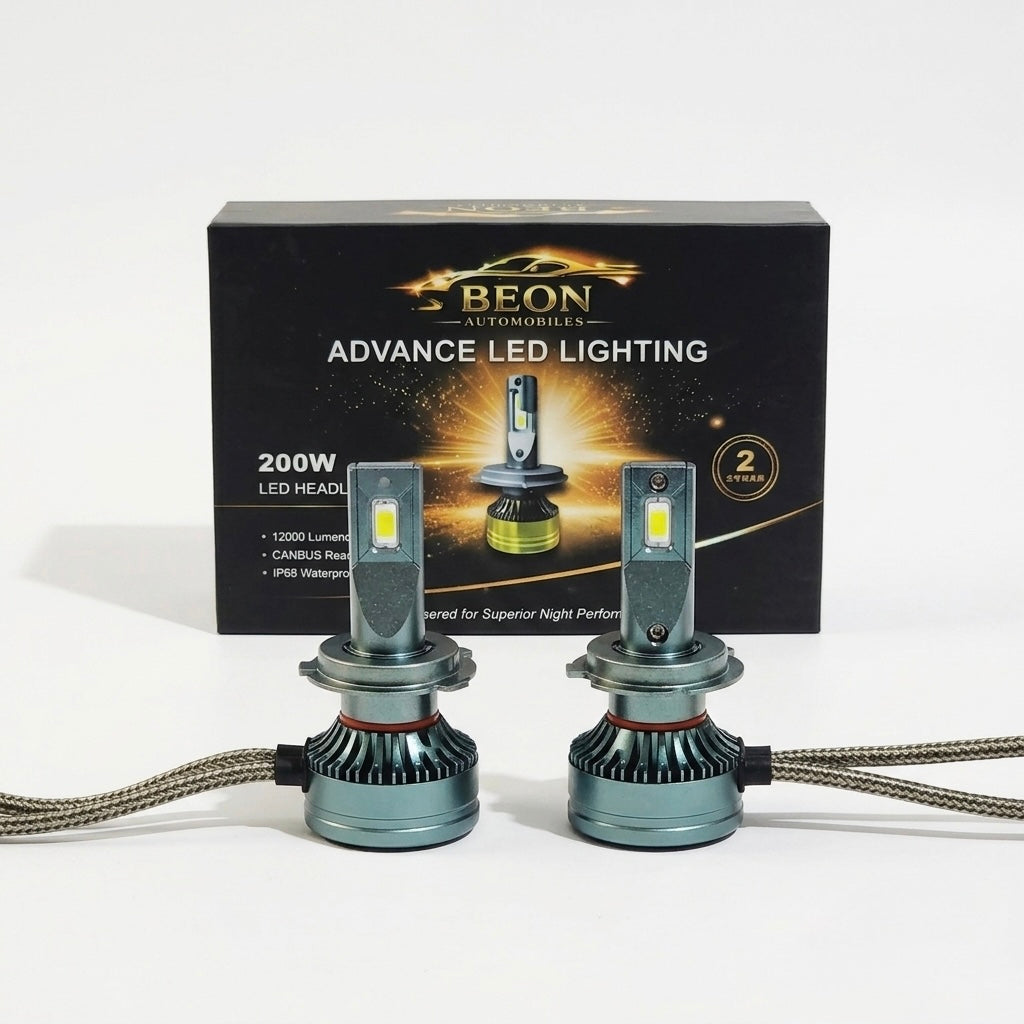 BEON 200W LED Headlight Bulbs – Superior Night Visibility Upgrade
