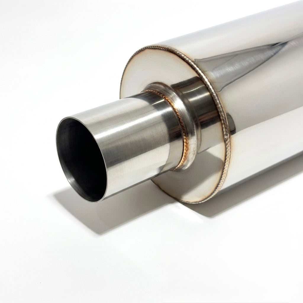 HKS Single Burnt Tip Free Flow Exhaust Muffler – Universal Performance Upgrade