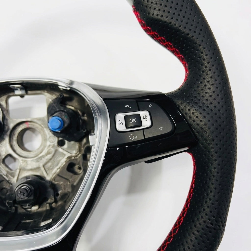 VW Polo Carbon Fiber Steering Wheel with LED Rev Lights – Premium Performance Upgrade
