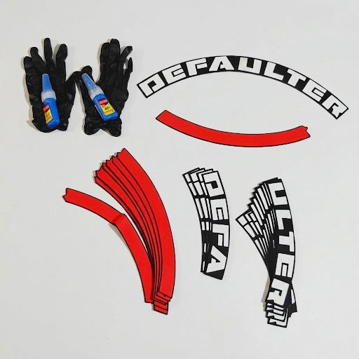 Sporty tyre sidewall styling accessories

