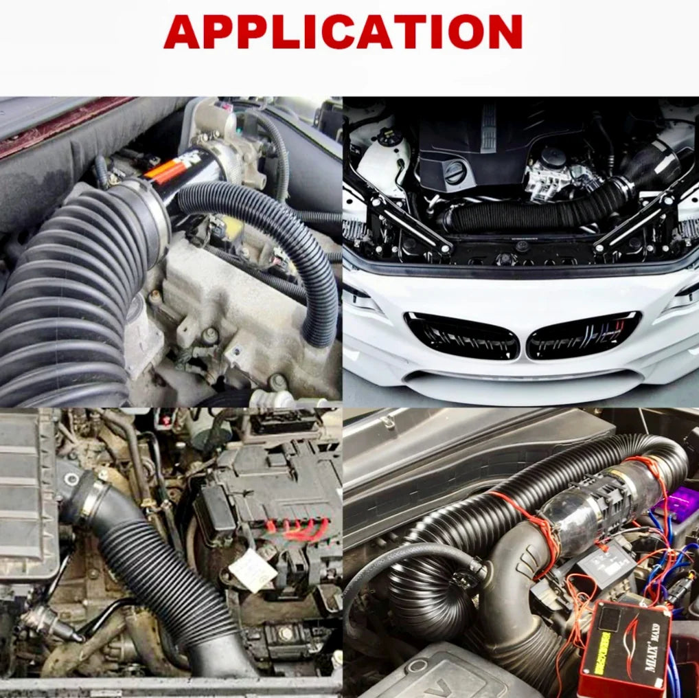 Flexible Cold Air Intake Pipe – 3-Inch High-Flow Performance Tube | Universal Fit