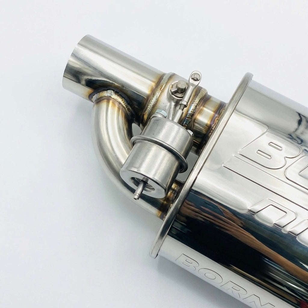 Borla Single Tip Valvetronic Exhaust – Performance Muffler with Black Control Module
