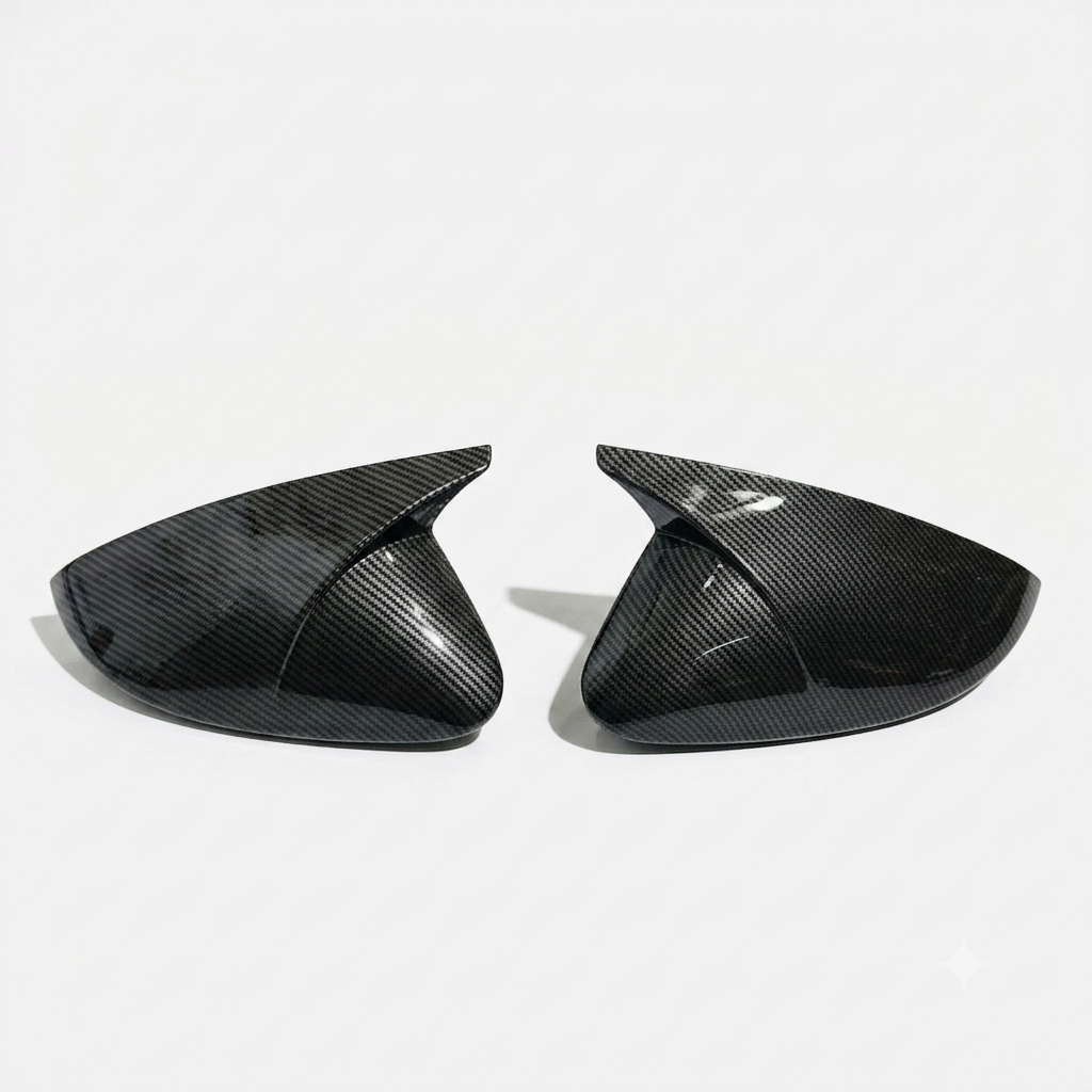 Batman-Style Mirror Covers for VW Virtus, Taigun, Skoda Slavia & Kushaq – Premium ABS with LED Indicator