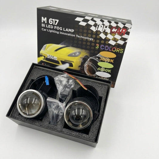 3 inch tri color bi led fog lamps
universal bi led projector fog lights
white yellow warm white led fog lights
aftermarket 3 inch led fog lamp upgrade
high visibility universal led fog lights