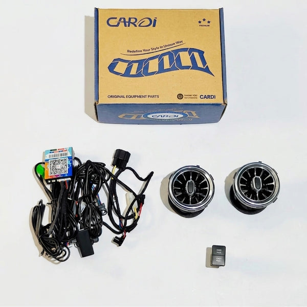CARDI AC vent and footwell lights for Swift and Ignis
Maruti Swift 6-piece ambient interior light kit
Maruti Ignis AC vent ambient lights
Swift footwell LED ambient lighting kit
CARDI ambient LED lights for Maruti Swift and Ignis