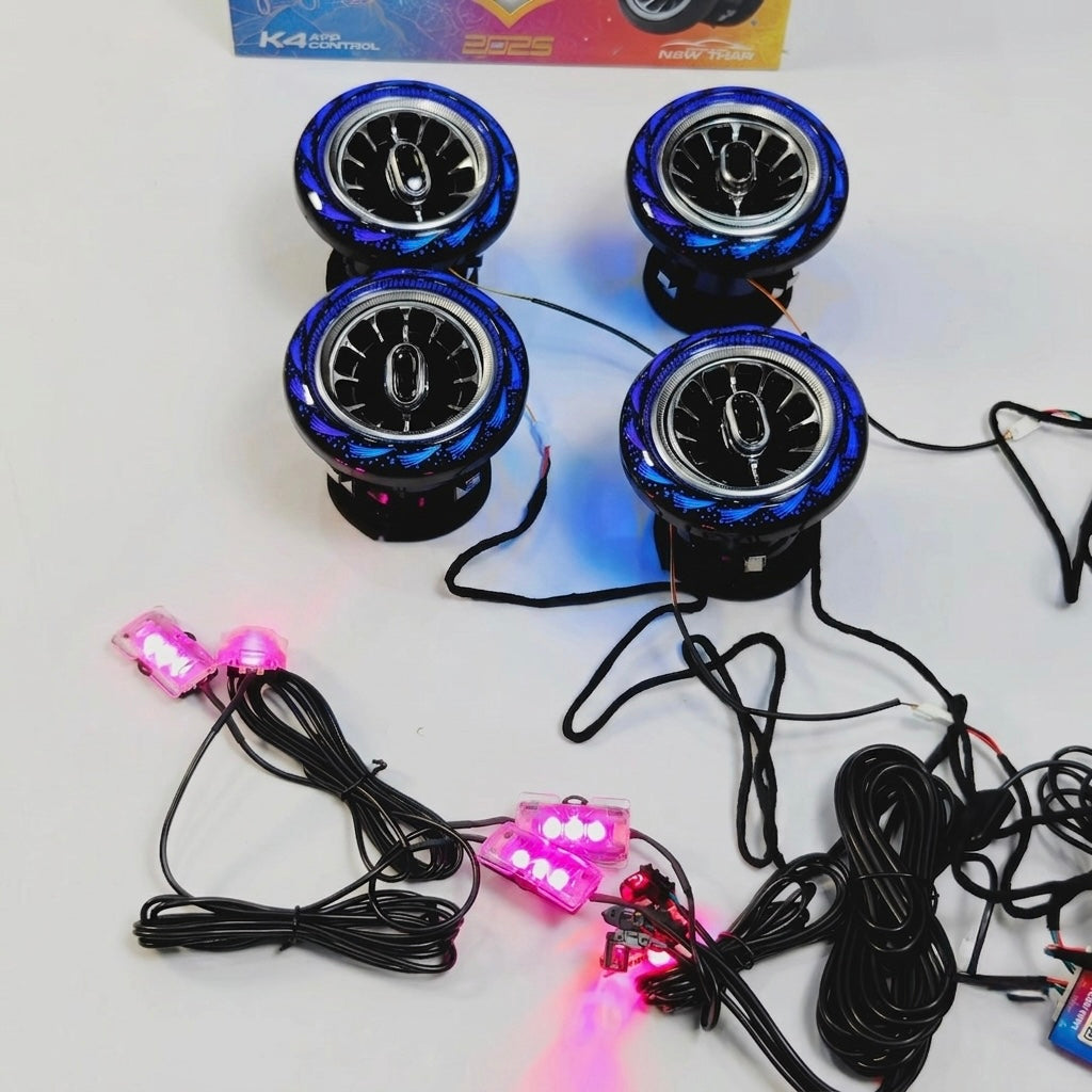Cardi K4 AC Vent & Foot Light For Mahindra Thar & ROXX | Moving Stars Effect