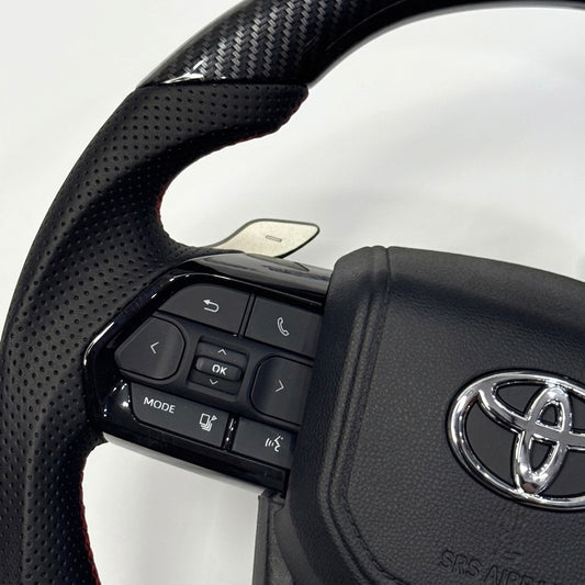 Toyota Fortuner, Innova Crysta, Hilux & Innova Hycross Carbon Fiber Steering Wheel – Premium Aftermarket Sport Upgrade