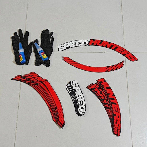 Performance tyre lettering decals for cars
