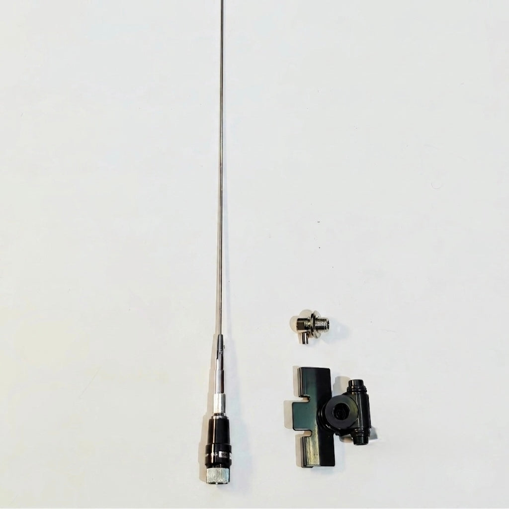 Universal Nagoya Short Antenna – Sporty Radio Antenna | Black & Silver