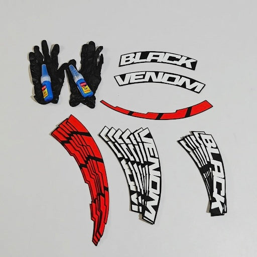 Racing style tyre stickers for car wheels

