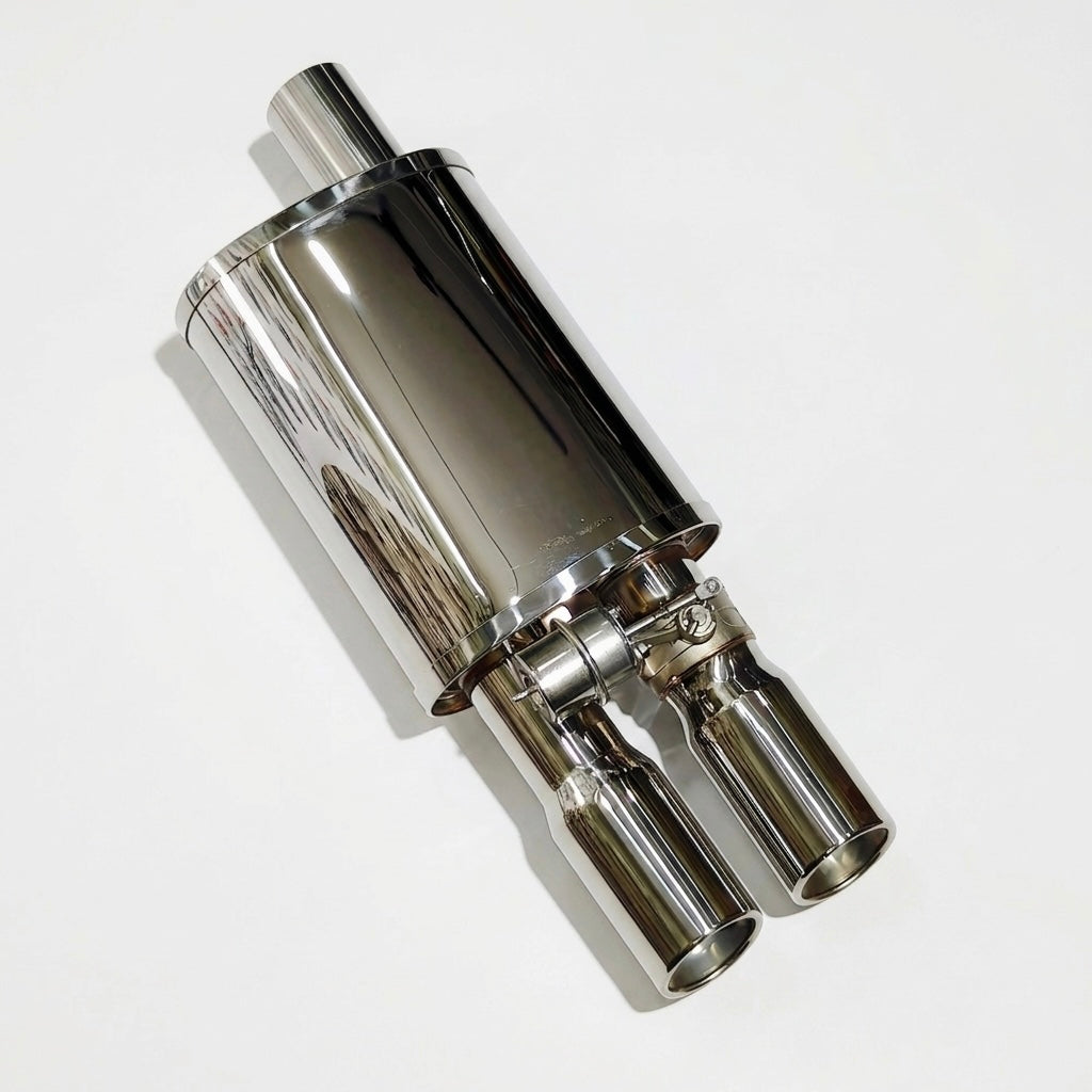 remus valvetronic exhaust dual stainless steel tips
polished dual tip performance exhaust
remote control remus style exhaust
stainless steel valvetronic muffler
universal dual tip exhaust system