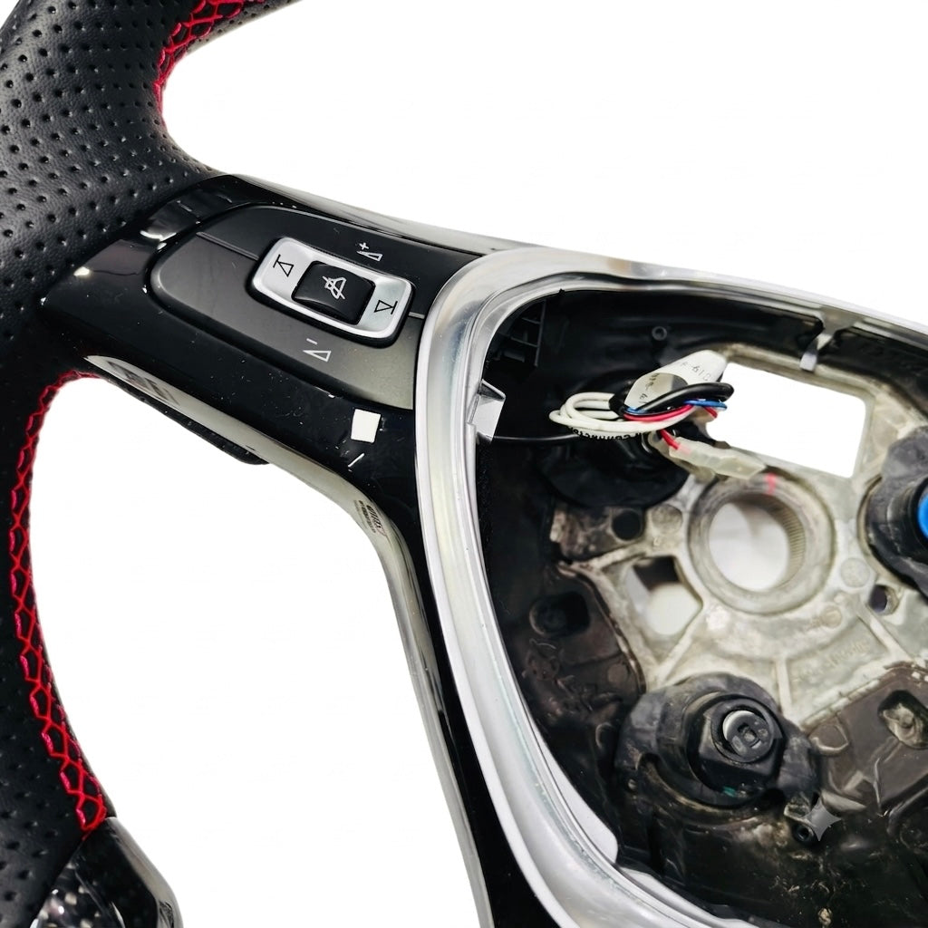 VW Polo Carbon Fiber Steering Wheel with LED Rev Lights – Premium Performance Upgrade