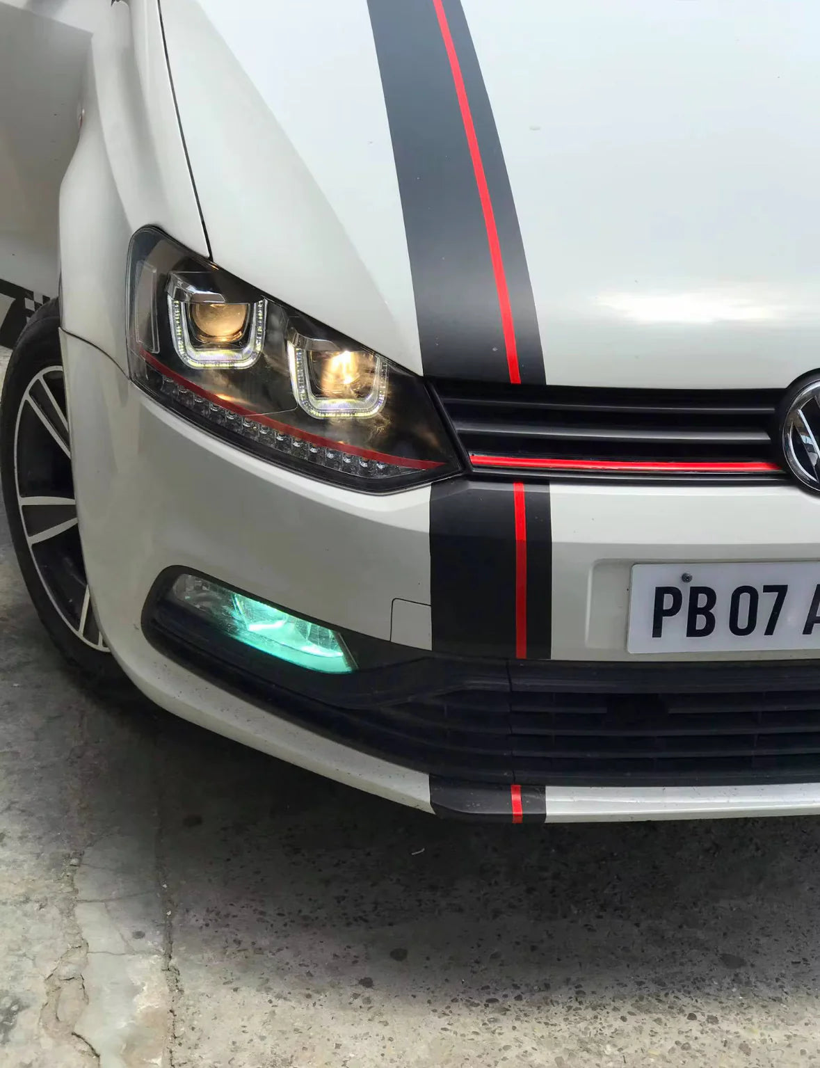 uu style drl headlights for volkswagen polo