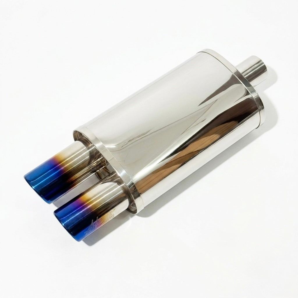 hks dual burnt tip exhaust muffler
universal dual tip performance exhaust
burnt stainless steel exhaust muffler
hks style aftermarket exhaust
universal performance exhaust upgrade