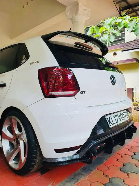 VW Polo 5-Fin Rear Bumper Diffuser – Gloss Black