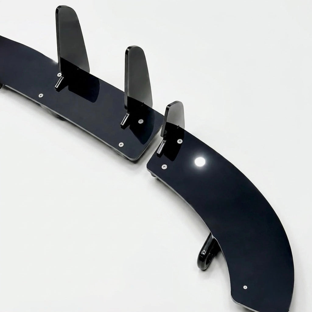 VW Polo 5-Fin Rear Bumper Diffuser – Gloss Black