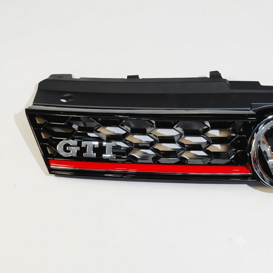 VW Polo & Vento GTI Front Grille – Gloss Black Sport Style Radiator Grill