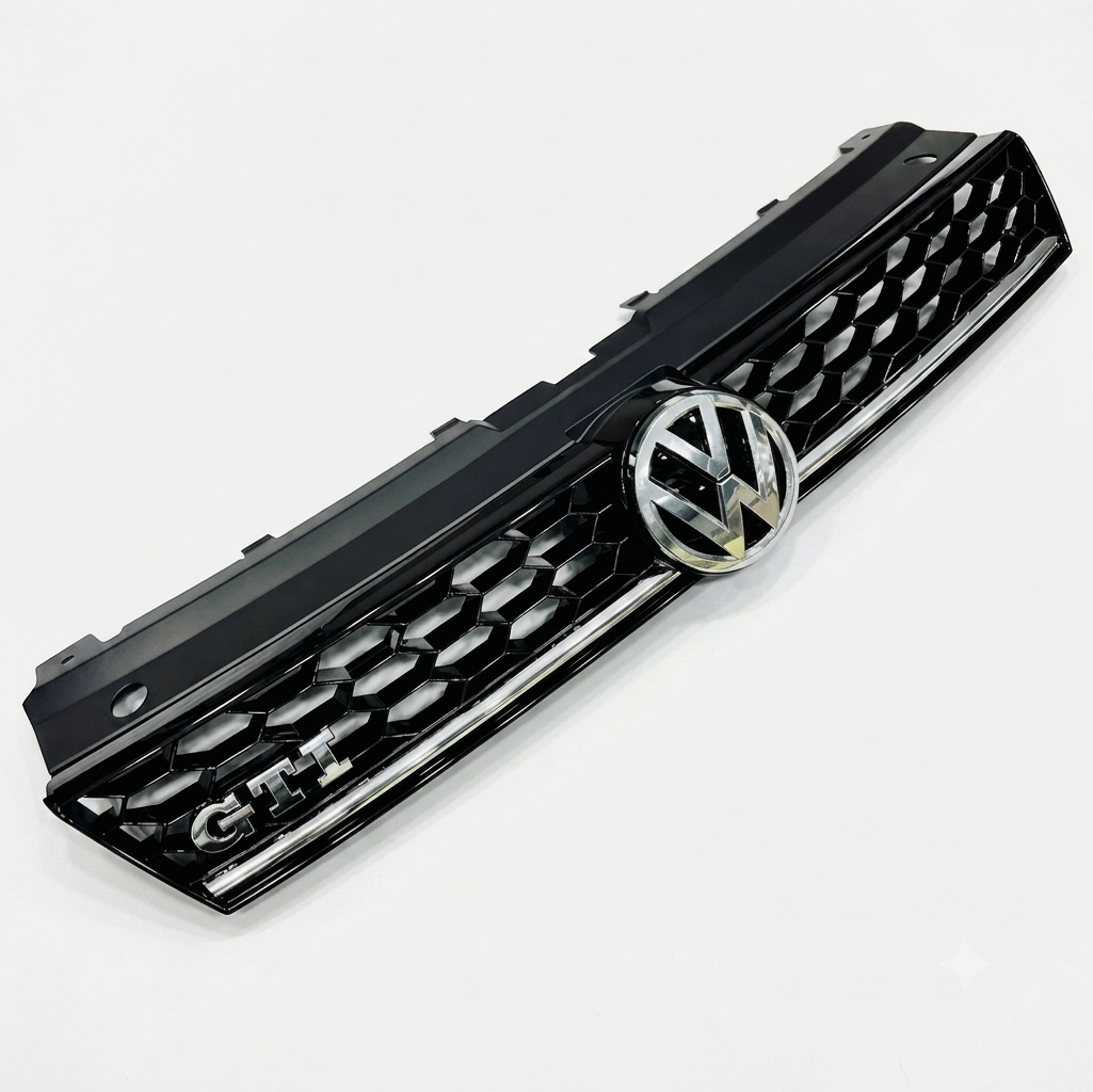 VW Polo & Vento GTI Front Grille – Gloss Black Sport Style Radiator Grill