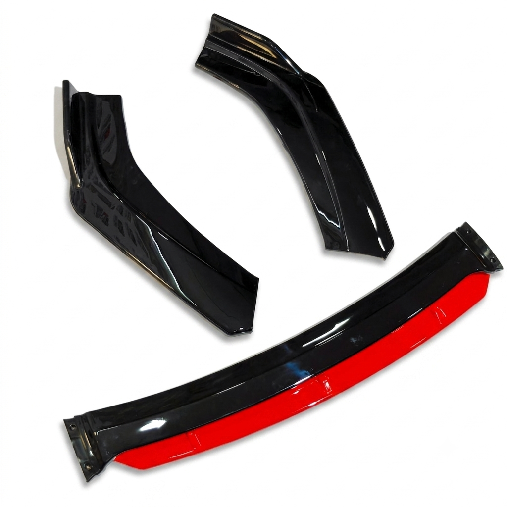 Splitter Kit Universal with Red Lip 6-Piece - Body Styling