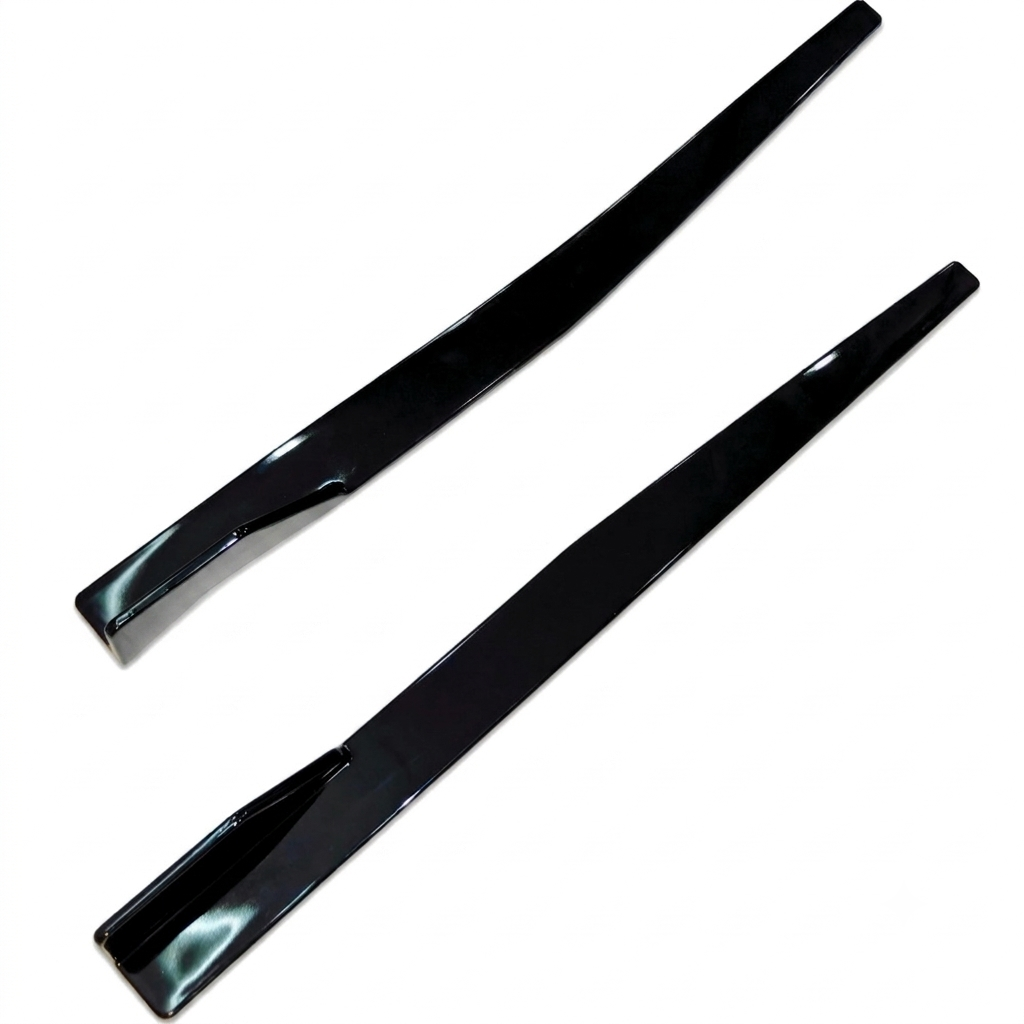 Universal 5-Piece Front Splitter & Side Skirt Kit | Gloss Black Aftermarket Body Kit