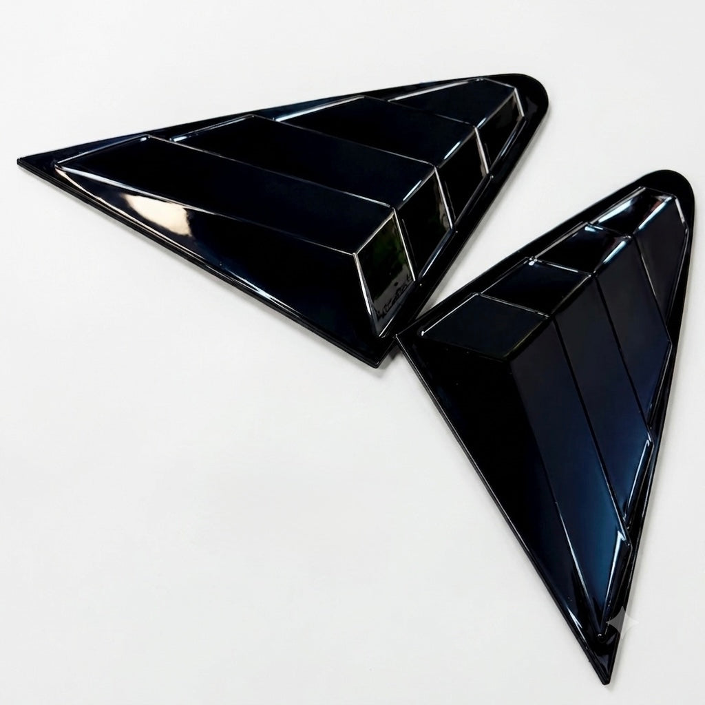 VW Virtus & Skoda Slavia Window Louvers – Gloss Black Sport Side Window Covers