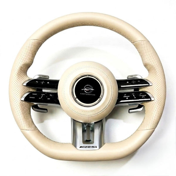 beige performance steering wheel for mercedes amg
aftermarket mercedes benz amg steering wheel
premium beige leather steering wheel upgrade
ergonomic steering wheel compatible with mercedes amg
luxury beige steering wheel for mercedes benz