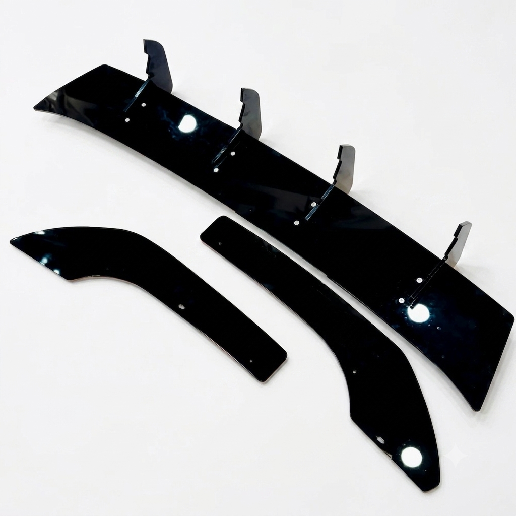 vw virtus 4 fin rear diffuser
skoda slavia acrylic rear diffuser
gloss black rear diffuser for virtus
aftermarket rear diffuser slavia
premium 4 fin diffuser for vag cars