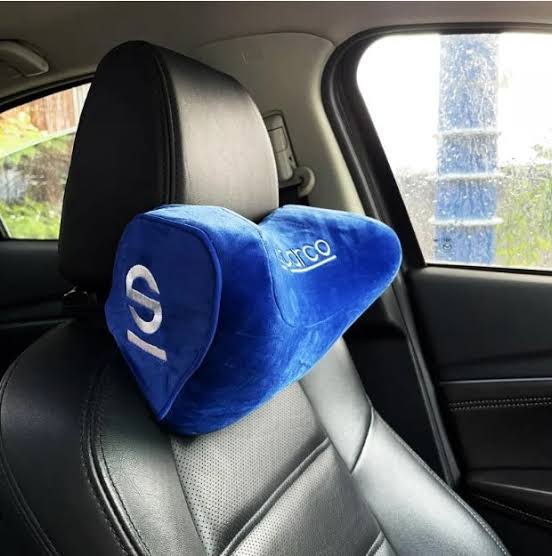 Sparco Memory Foam Car Neck Rest Pillows – Universal Headrest Cushions (Pair)