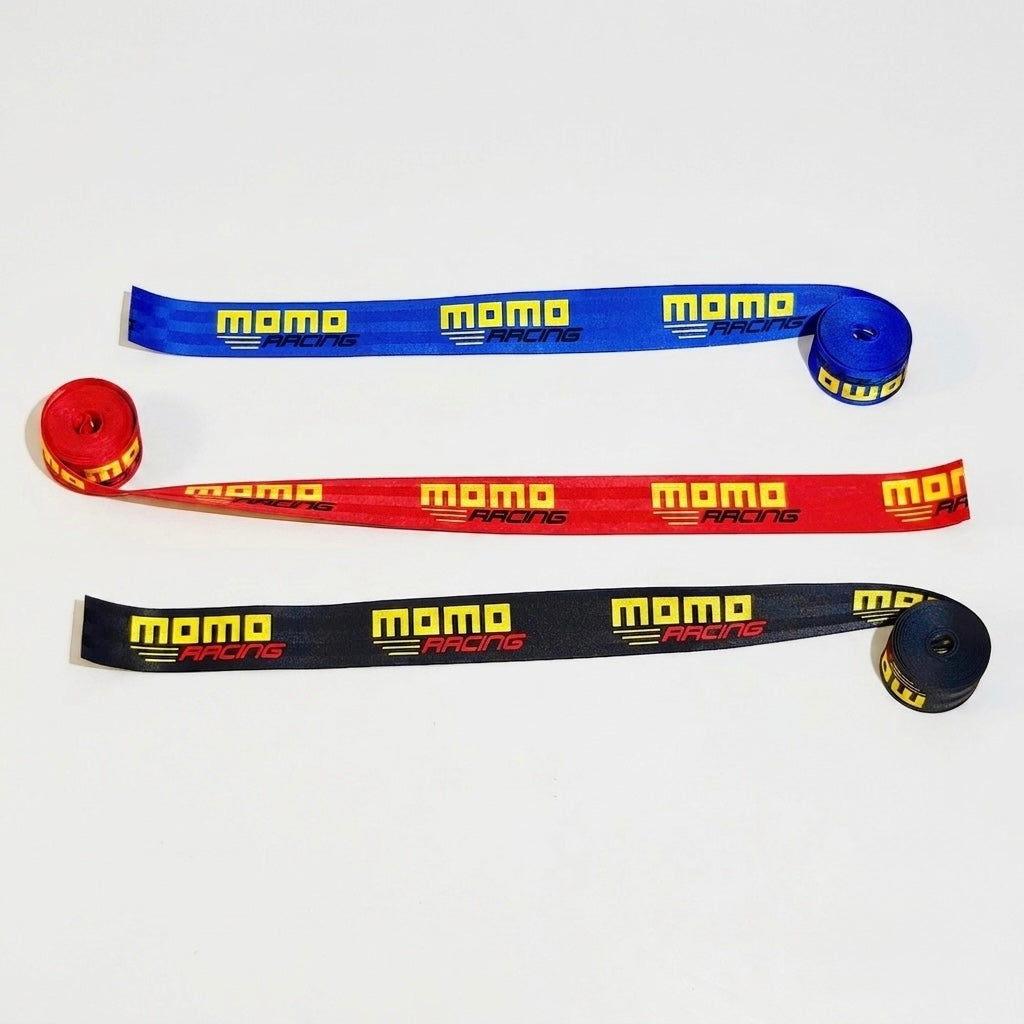 MOMO Racing-Style Seat Belt Covers (Pair) – JDM-Inspired Interior Accessories