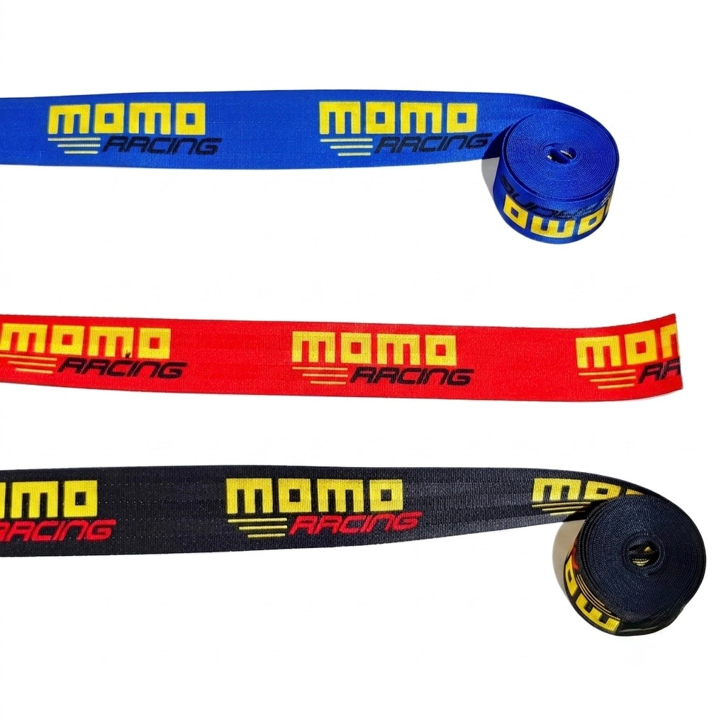 MOMO Racing-Style Seat Belt Covers (Pair) – JDM-Inspired Interior Accessories
