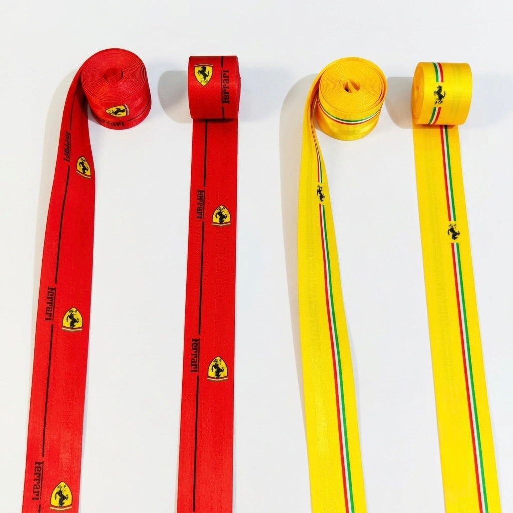Ferrari-Inspired Sporty Seat Belt Covers (Pair) – Universal Fit Interior Accessories