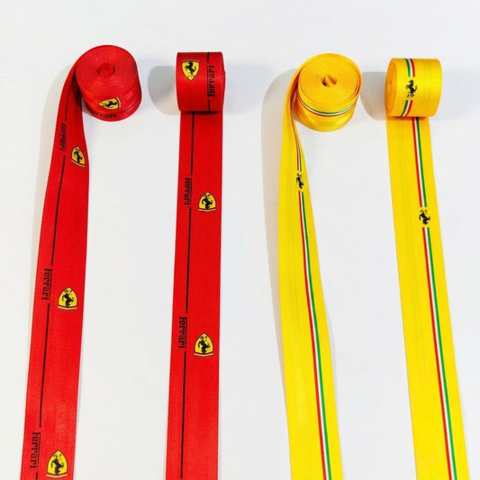 Ferrari-Inspired Sporty Seat Belt Covers (Pair) – Universal Fit Interior Accessories