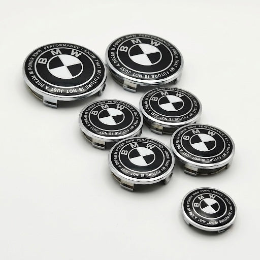 BMW Complete Emblem Kit – Set of 7 | Exterior & Interior Replacement Badge Kit