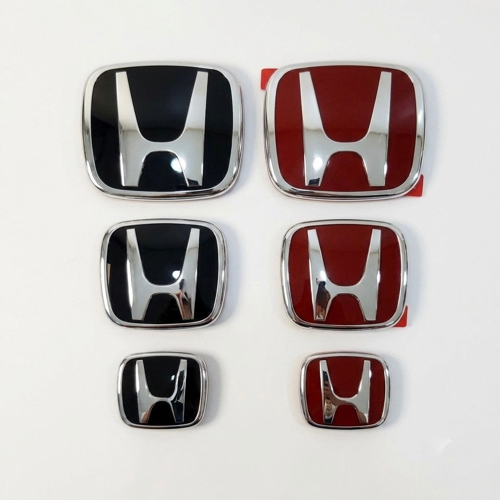 honda type r logo emblems set of 3
type r front rear steering wheel badge kit
honda type r replacement emblem set
premium honda type r badge kit
aftermarket honda type r logo emblems